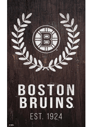 Boston Bruins 11x19 Laurel Wreath Sign