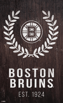 Boston Bruins 11x19 Laurel Wreath Sign