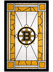 Boston Bruins 11x19 Stained Glass Wood Sign