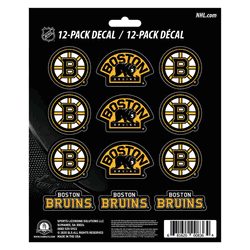 Boston Bruins 12 Count Mini Decal Sticker Pack