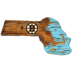 Boston Bruins 12" Mini Roadmap State Sign