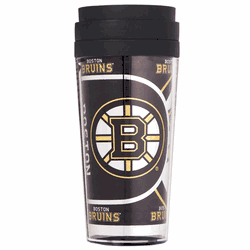 Boston Bruins 16oz Acrylic Travel Tumbler with Metallic Graphics