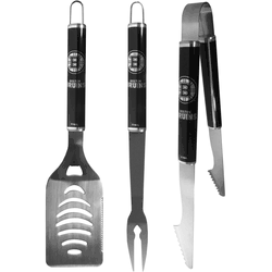 Boston Bruins 3 pc Steel BBQ Set in Black