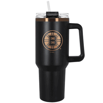 Boston Bruins 40oz Black and Copper Colossus Travel Mug with Straw