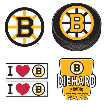 Boston Bruins 5 pack of 4 inch Decals
