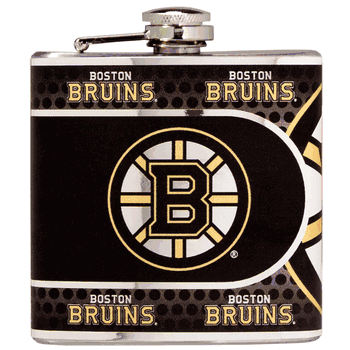 Boston Bruins 6oz Stainless Steel Flask with Metallic Graphics