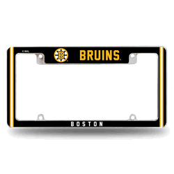Boston Bruins Alternate 12" x 6" Chrome All Over Automotive License Plate Frame