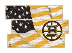 Boston Bruins American Flag 3 Plank