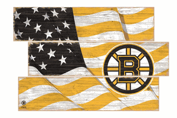 Boston Bruins American Flag 3 Plank