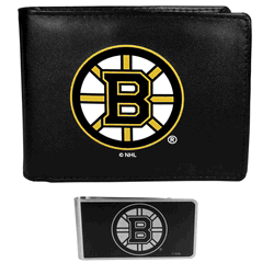 Boston Bruins Bi-fold Wallet & Black Money Clip