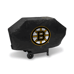 Boston Bruins Black Deluxe Vinyl Grill Cover - 68" Wide/Heavy Duty/Velcro Staps