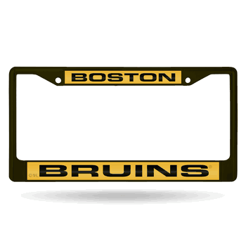 Boston Bruins Black Laser Colored Chrome Frame