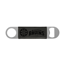 Boston Bruins Black Laser Engraved Bar Blade
