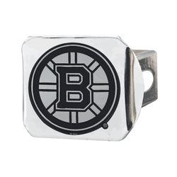 Boston Bruins Chrome Metal Hitch Cover with Chrome Metal 3D Emblem