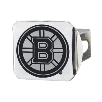 Boston Bruins Chrome Metal Hitch Cover with Chrome Metal 3D Emblem