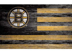 Boston Bruins Distressed Flag 11x19
