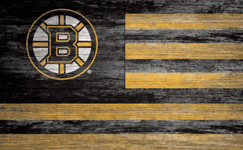 Boston Bruins Distressed Flag 11x19