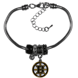 Boston Bruins Euro Bead Bracelet