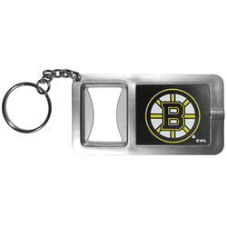 Boston Bruins Flashlight Key Chain with Bottle Opener