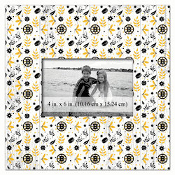 Boston Bruins Floral Pattern 10x10 Frame