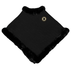 Boston Bruins Fur Trim Poncho