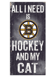 Boston Bruins Hockey and My Cat 6x12 Sign
