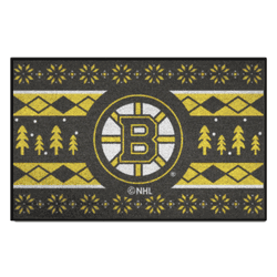 Boston Bruins Holiday Sweater Starter Mat Accent Rug - 19in. x 30in.