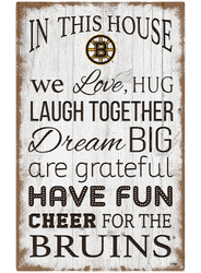 Boston Bruins In This House 11x19 Sign