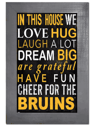 Boston Bruins In This House 11x19 Sign