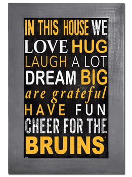 Boston Bruins In This House 11x19 Sign