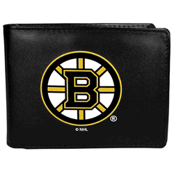 Boston Bruins Leather Bi-fold Wallet, Large Logo