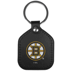 Boston Bruins Leather Square Key Chains