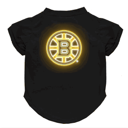 Boston Bruins Neon Pet T-Shirt, X-Small