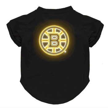 Boston Bruins Neon Pet T-Shirt, X-Small
