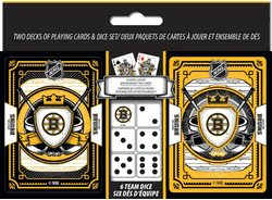 Boston Bruins NHL 2-pack Playing Cards & Dice Set