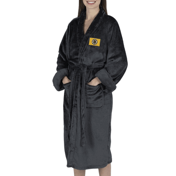 Boston Bruins NHL Black Snipe S/M Silk Touch Robe 23X41 Inches