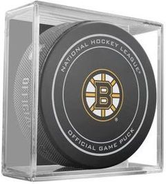 Boston Bruins NHL Hockey Official Game Puck IN CUBE