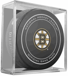 Boston Bruins NHL Hockey Official Game Puck IN CUBE