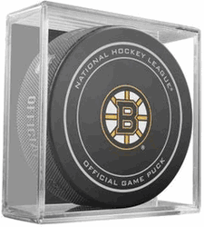 Boston Bruins NHL Hockey Official Game Puck IN CUBE