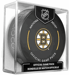 Boston Bruins NHL Hockey Official Game Puck IN CUBE