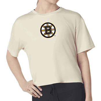 Boston Bruins NHL Kadi Turnout Tee Bone Large