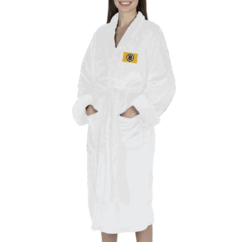 Boston Bruins NHL White Out Silk Touch Robe Small/Medium