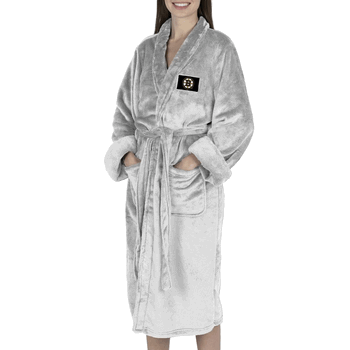 Boston Bruins NHL White Snipe S/M Silk Touch Robe 23X41 Inches