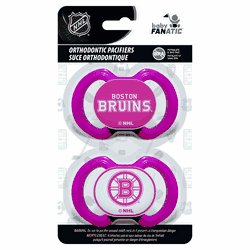 Boston Bruins Pacifier 2-Pack - Pink