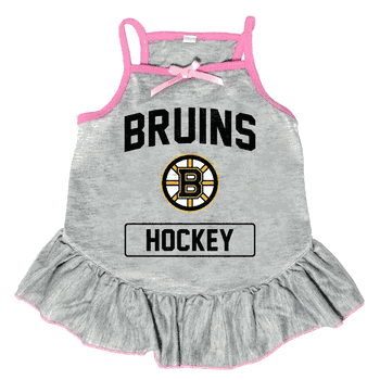 Boston Bruins Pet Dress Grey Type Large