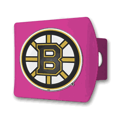 Boston Bruins Pink Metal Hitch Cover with  3D Color Emblem