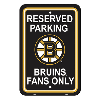 Boston Bruins Plastic Parking Sign