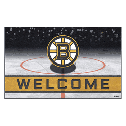 Boston Bruins Rubber Door Mat - 18in. x 30in.