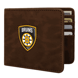 Boston Bruins Shield Wallet - Brown