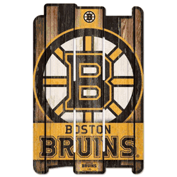 Boston Bruins Sign 11x17 Wood Fence Style